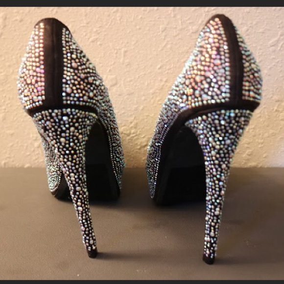 Rhinestone sparkly heels - Picture 3 of 3
